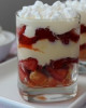 Trifle de frutillas y naranjas al Oporto